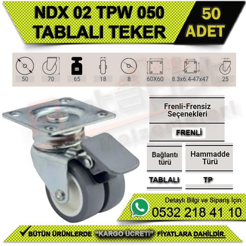 NDX 02 TPW 050 TABLALI FRENLİ TEKER (50 ADET)