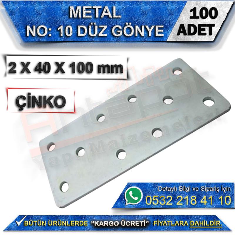 No: 10 Düz Gönye 2X40X100 mm (100 Adet)