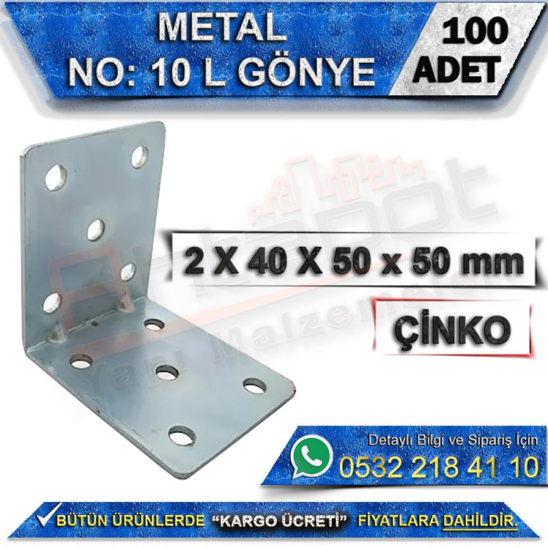 No: 10 L Gönye 2X40X50x50 mm (100 Adet)