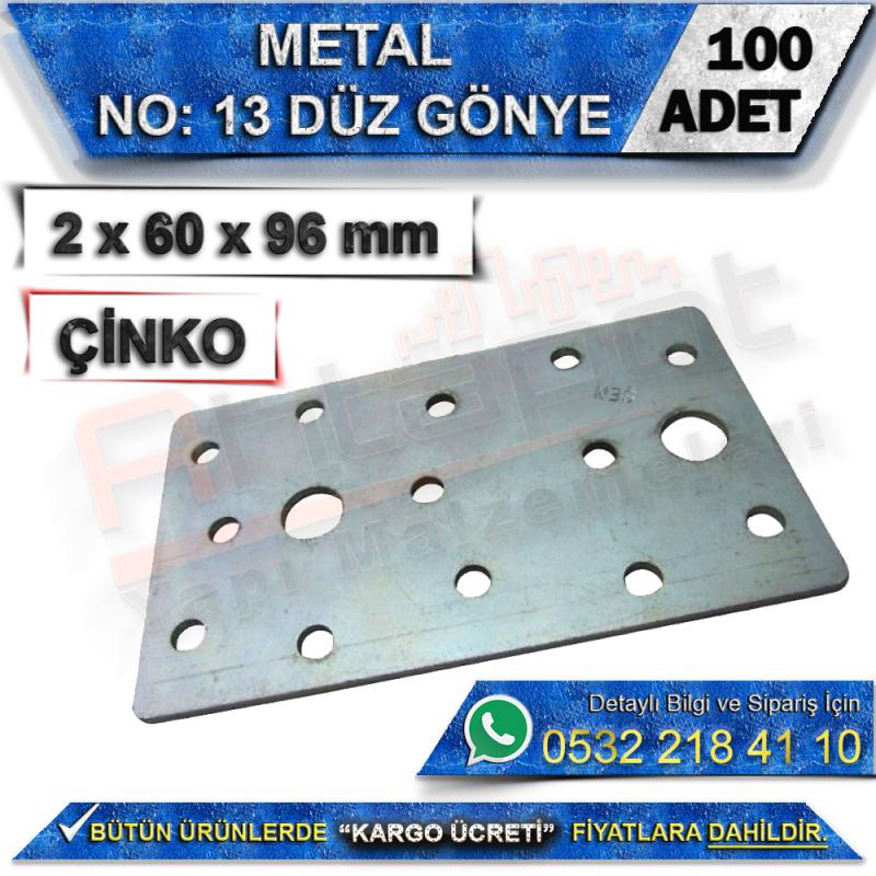 No: 13 Düz Gönye 2x60x96 mm (100 Adet)