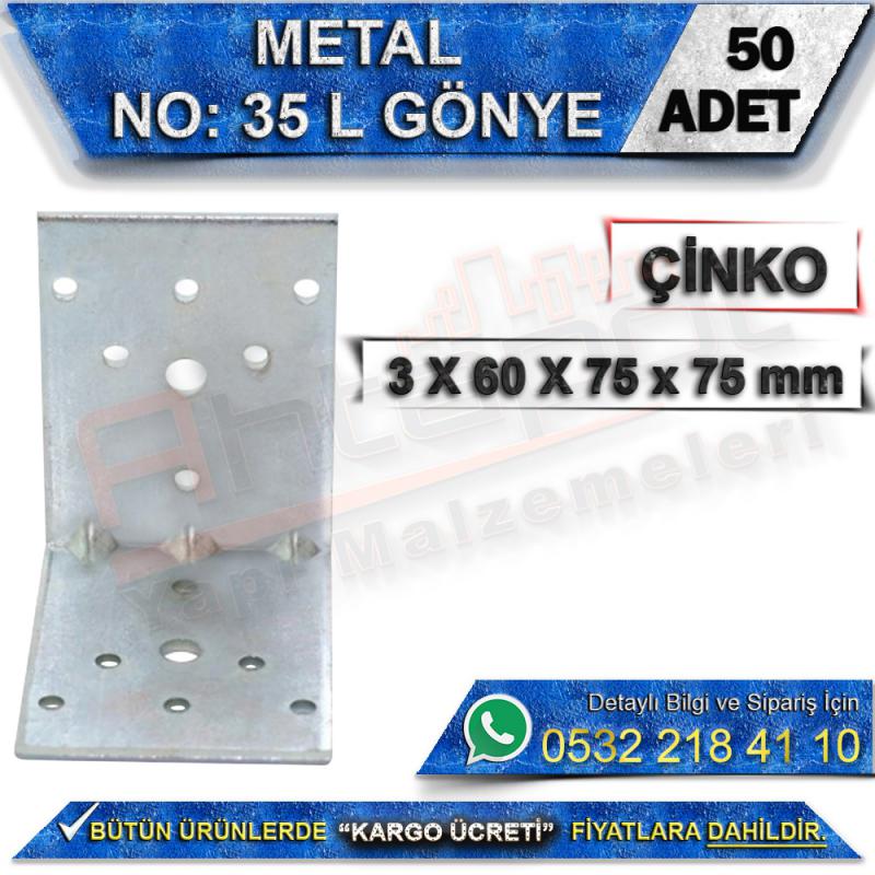 No: 35 L Gönye 3X60X75x75 mm (50 Adet)