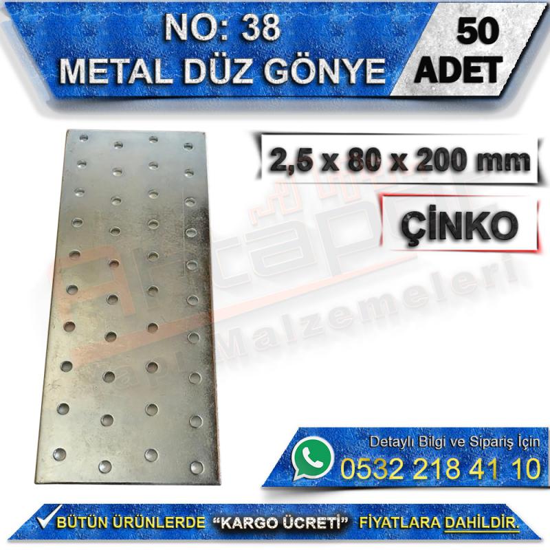 No: 38 Düz Gönye 2.5x80x200 mm (50 Adet)