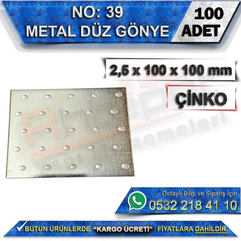 No: 39 Düz Gönye 2.5x100x100 mm (100 Adet)