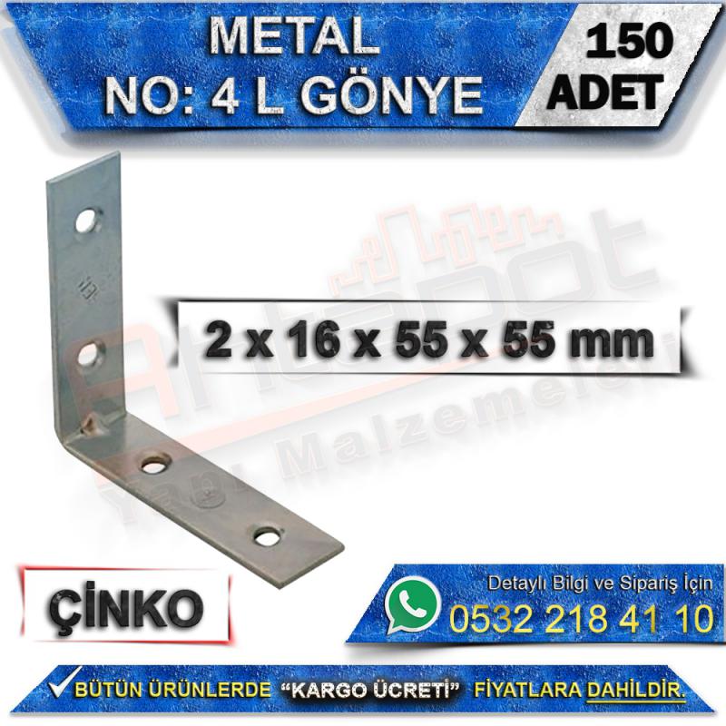 No: 4 L Gönye 2x16x55x55 mm (150 Adet)