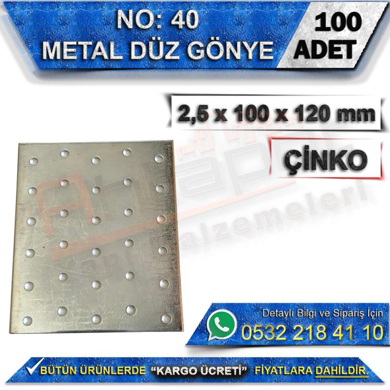 No: 40 Düz Gönye 2.5x100x120 mm (100 Adet)