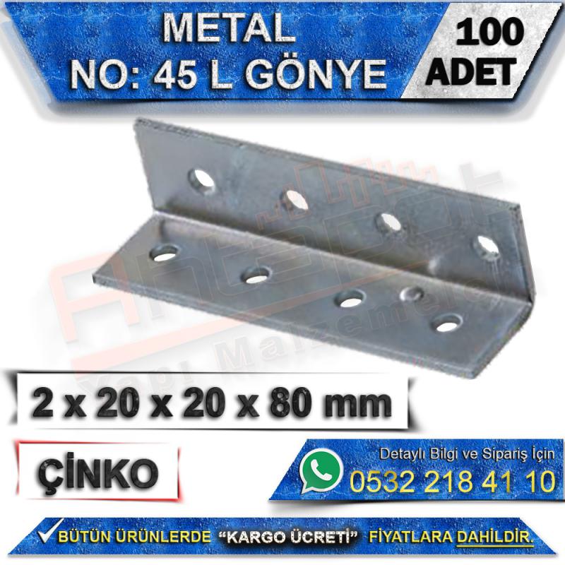 No: 45 L Gönye 2x20x20x80 mm (100 Adet)