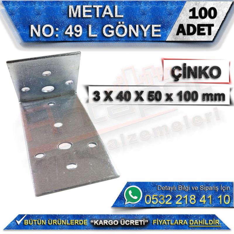 No: 49 L Gönye 3X40X50x100 mm (100 Adet)