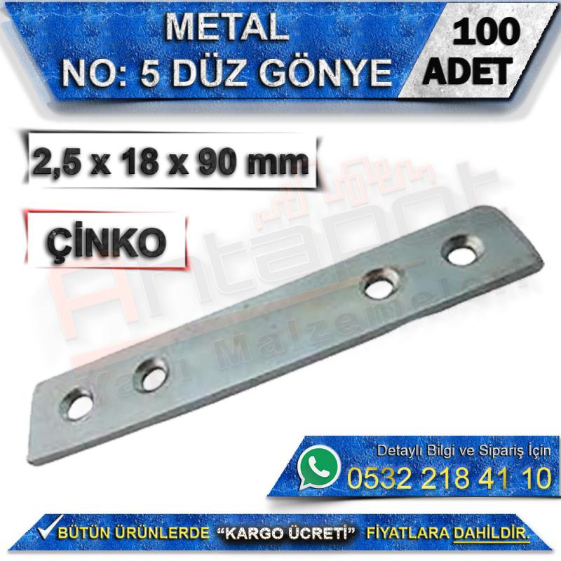 No: 5 Düz Gönye 2,5x18x90 mm (100 Adet)