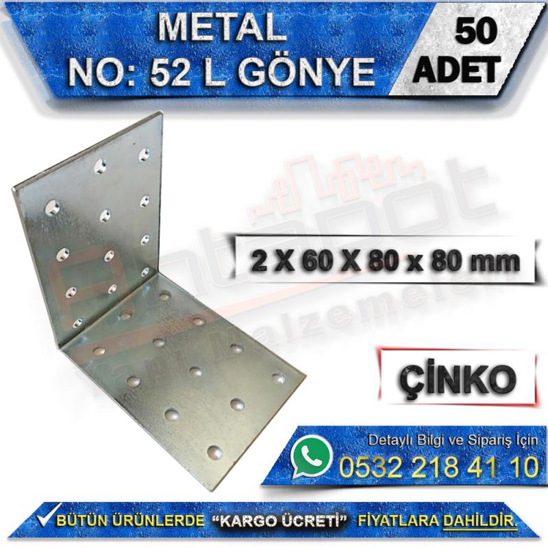 No: 52 L Gönye 2X60X80x80 mm (50 Adet)