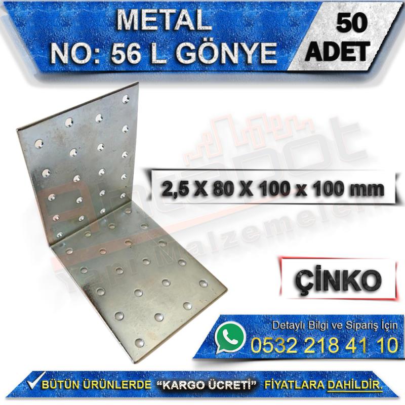 No: 56 L Gönye 2.5X80X100x100 mm (50 Adet)