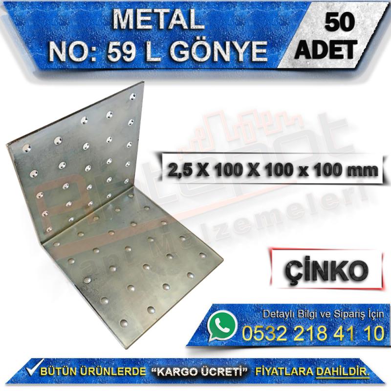 No: 59 L Gönye 2.5X100X100x100 mm (50 Adet)