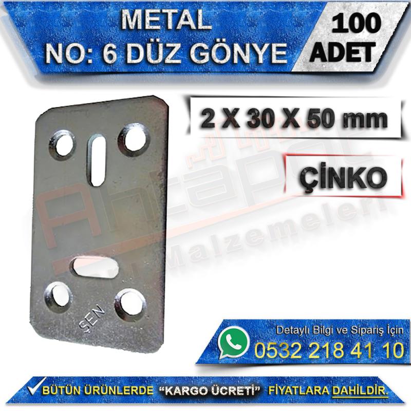 No: 6 Düz Gönye 2X30X50 mm (100 Adet)