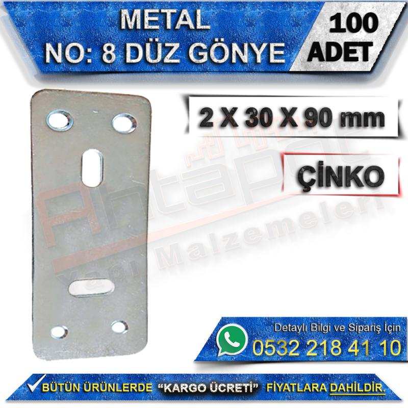 No: 8 Düz Gönye 2X30X90 mm (100 Adet)