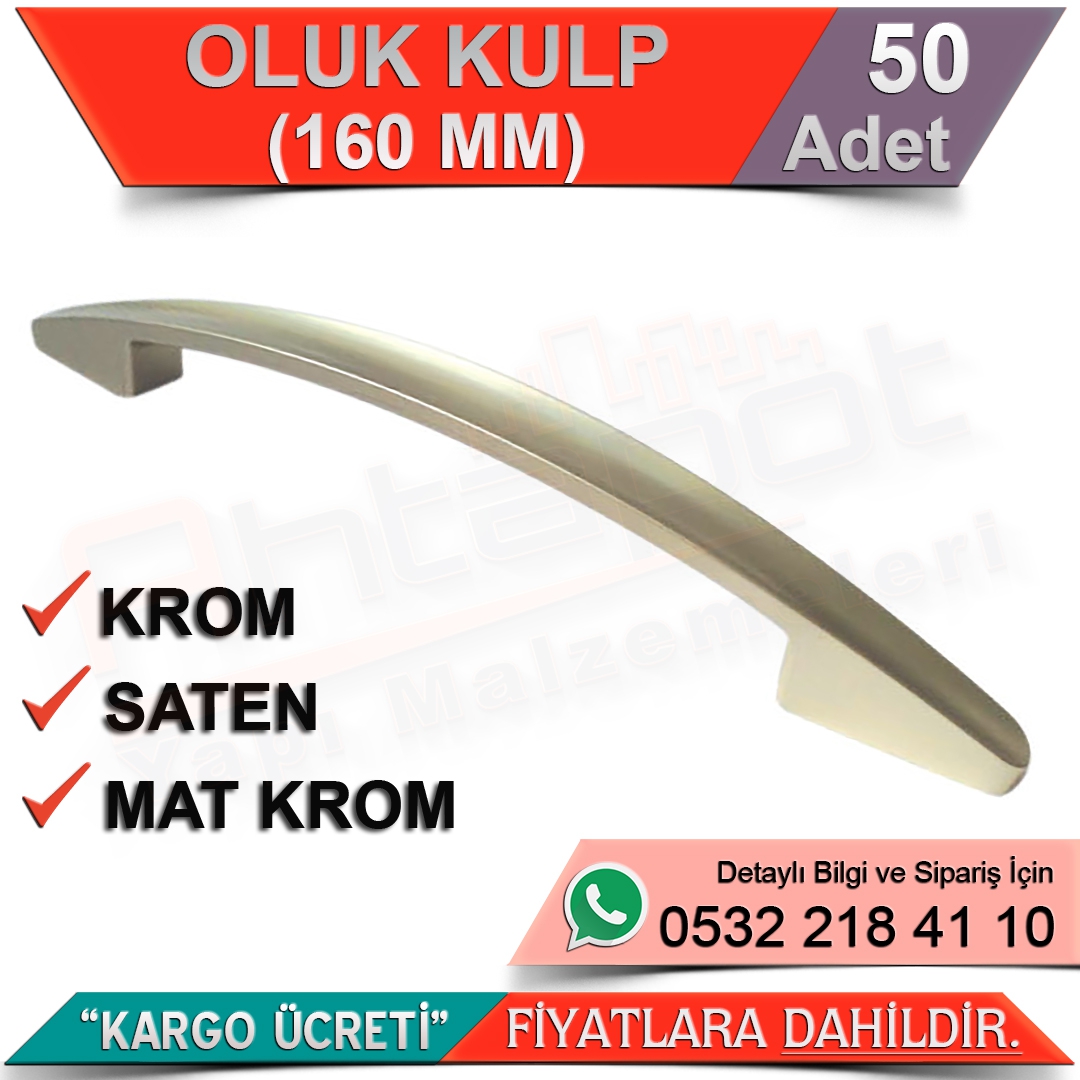 Oluk Kulp 160 Mm Saten (50 Adet)