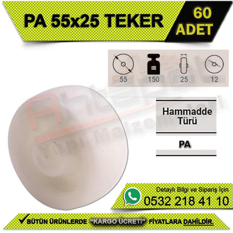 PA 55x25 BEYAZ TEKER (60 ADET)