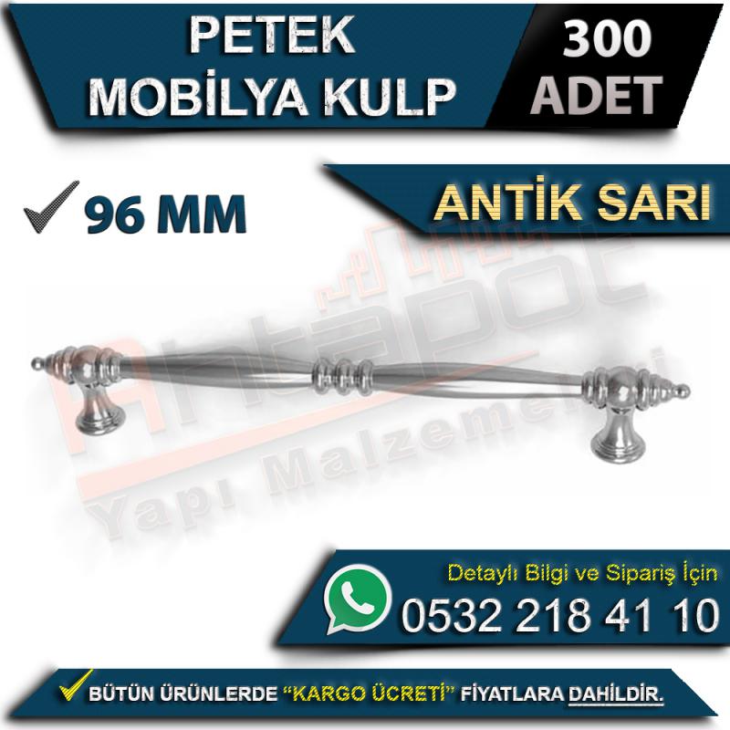 Petek Mobilya Kulp 96 Mm Antik Sarı (300 Adet)