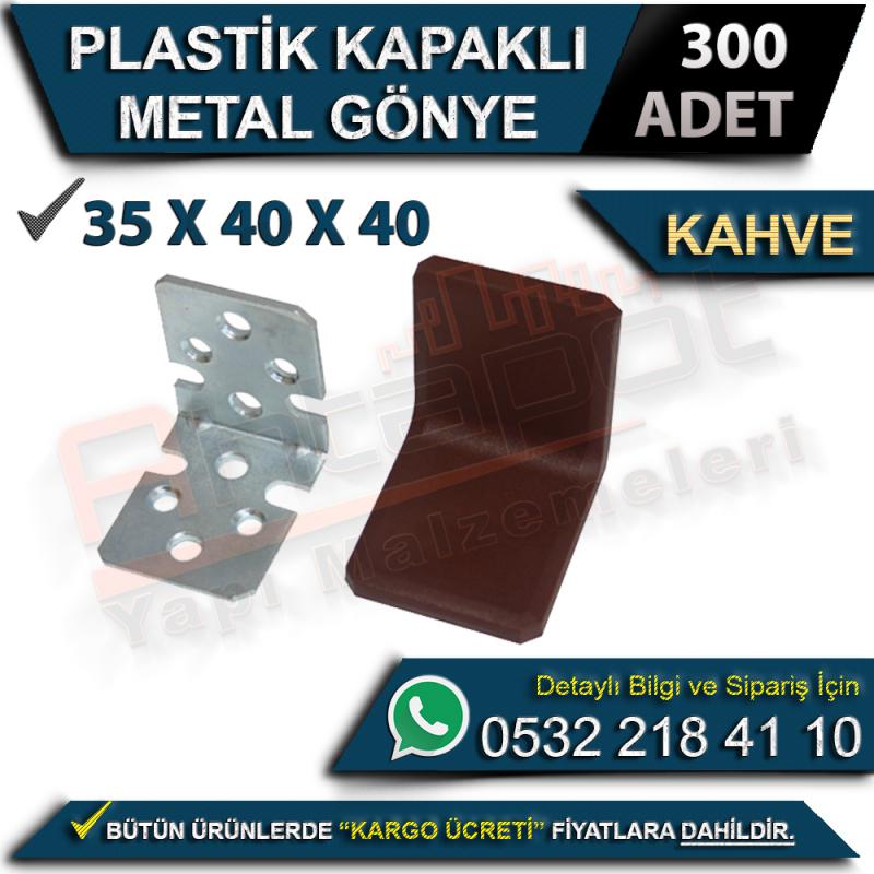 Plastik Kapaklı Metal Gönye 35x40x40 Kahve (300 Adet)