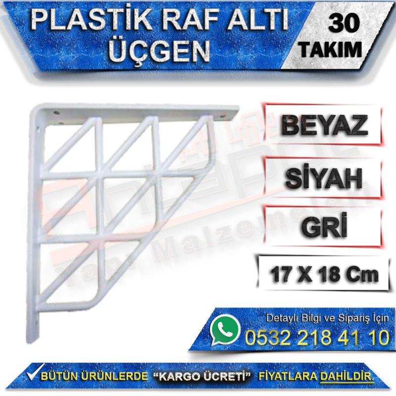 Plastik Raf Altı Üçgen Beyaz (30 Takım)