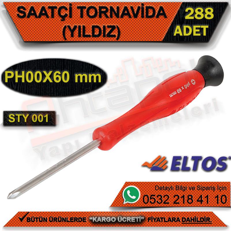 Eltos Sty001 Saatçi Tornavida Yıldız Ph00x60 Mm (288 Adet)