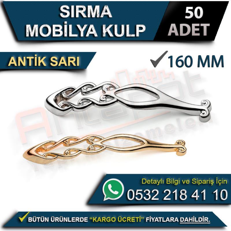 Sırma Mobilya Kulp 160 Mm Antik Sarı (50 Adet)