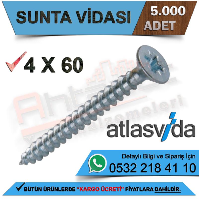 Atlas Sunta Vidası 4.0X60 (5.000 Adet)