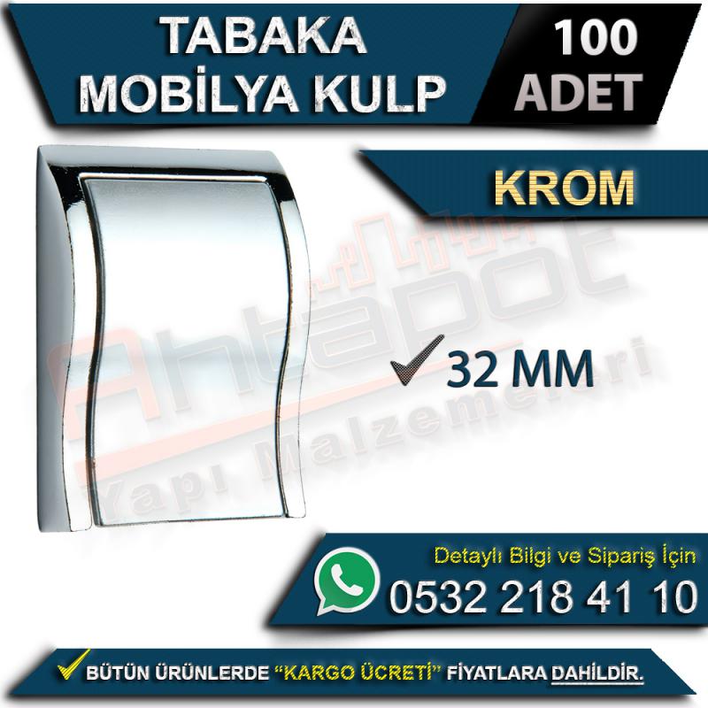 Tabaka Mobilya Kulp 32 Mm Krom (100 Adet)