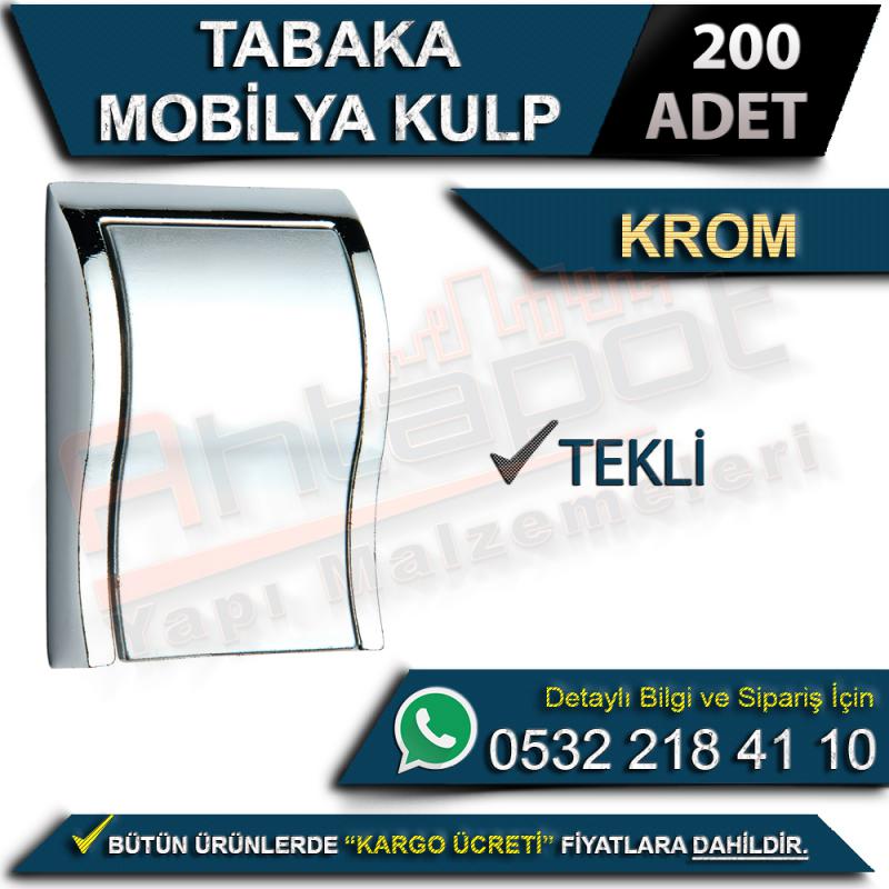 Tabaka Mobilya Kulp Tekli Krom (200 Adet)