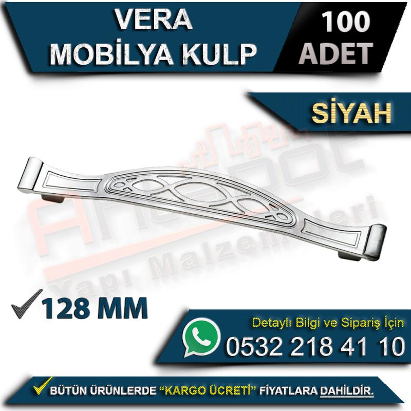 Vera Mobilya Kulp 128 Mm Siyah (100 Adet)