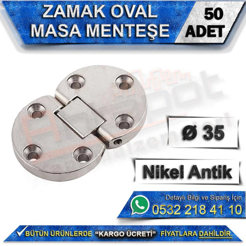 Zamak Oval Masa Menteşe (50 Adet)